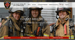 Desktop Screenshot of cloquetareafiredistrict.com